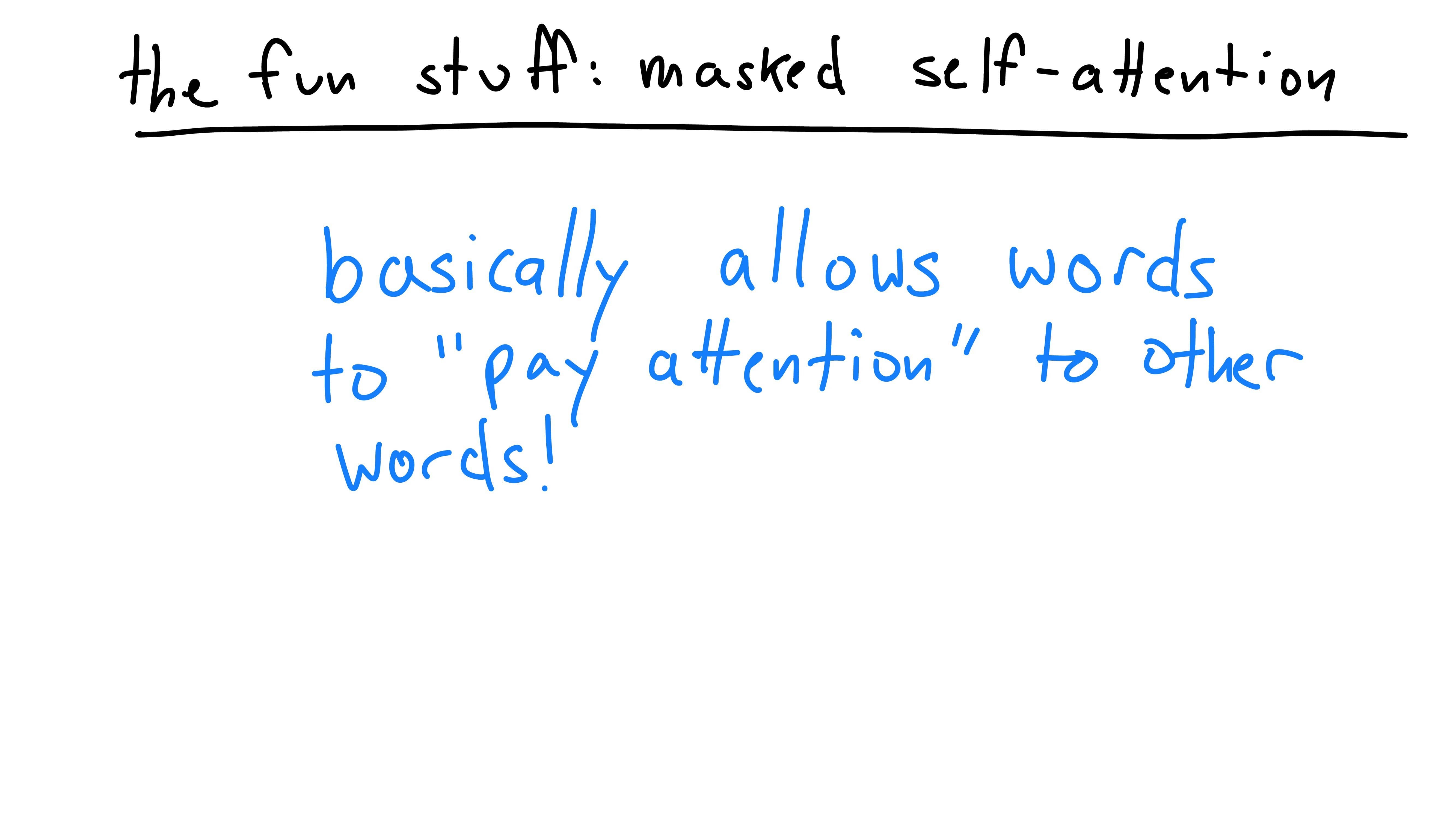 masked self-attention